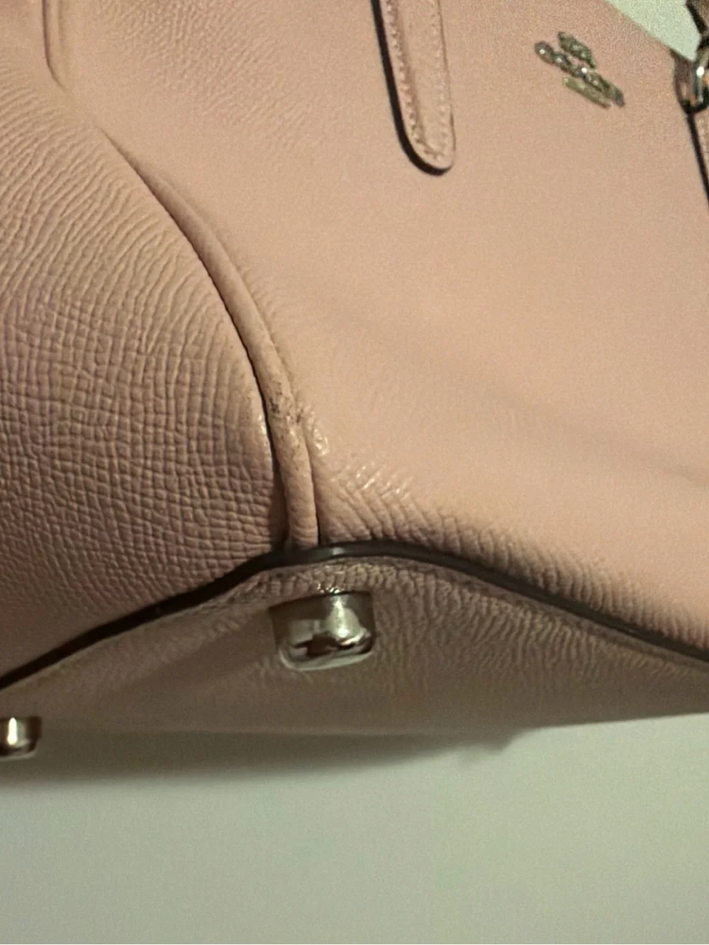 COACH Pink Leather Satchel with Silver Hardware